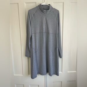 Soybu Heather Gray Long Sleeve Dress Large Athletic tunic
